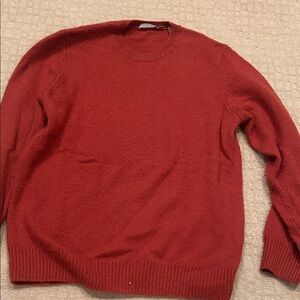 Vince Men's Rich Orange Crewneck Sweater